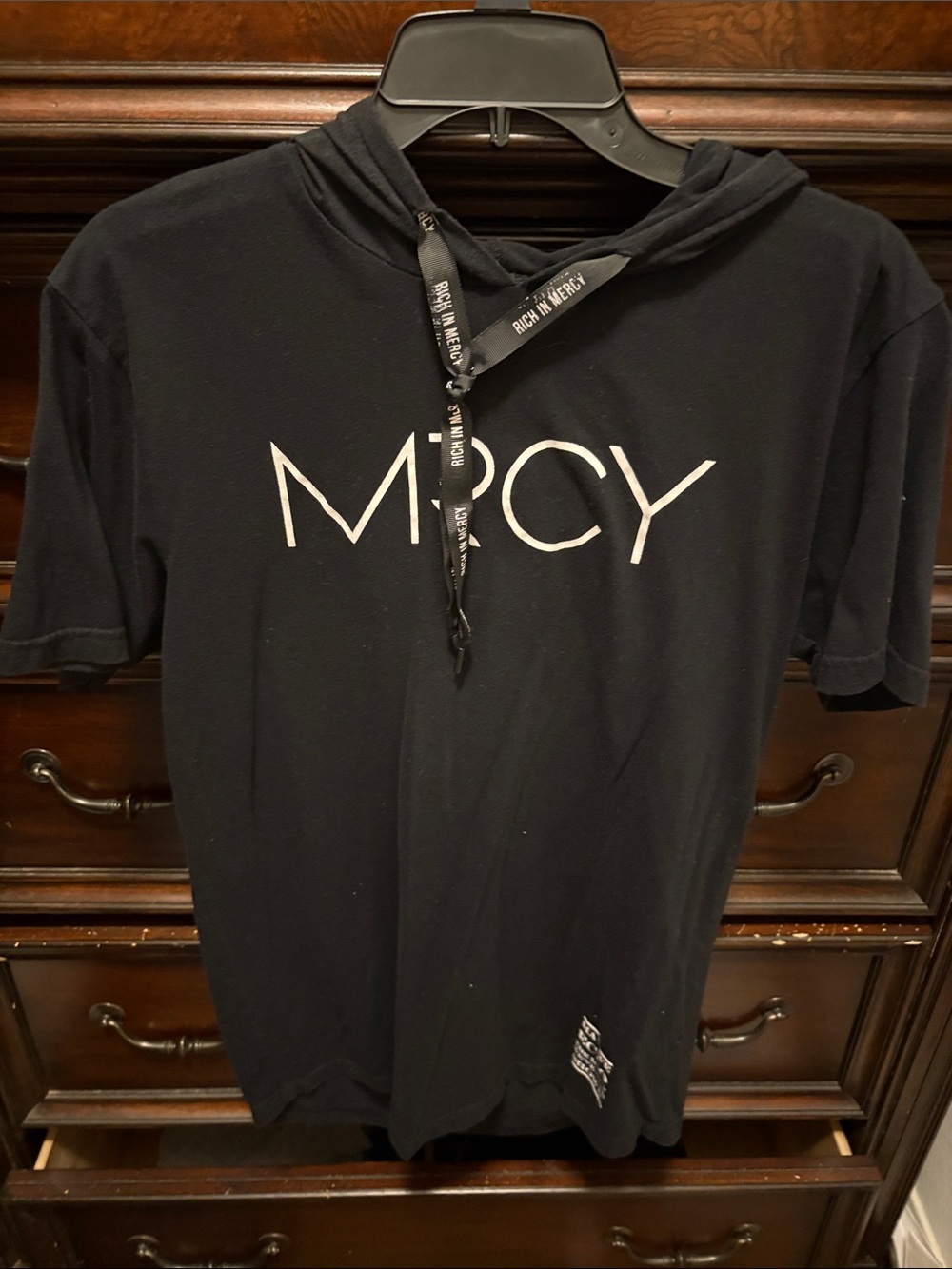 Art of Homage Short Sleeve Hoodie with “MRCY”